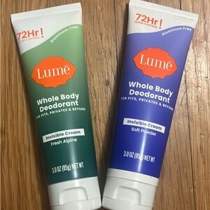 Lume Whole Body Deodorant - Green Fresh Alpine & Blue Soft Powder